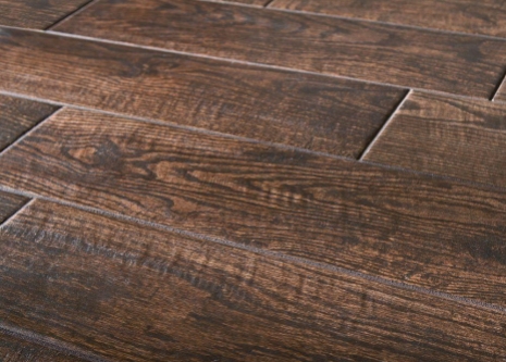 Tile flooring that looks like hardwood flooring.
